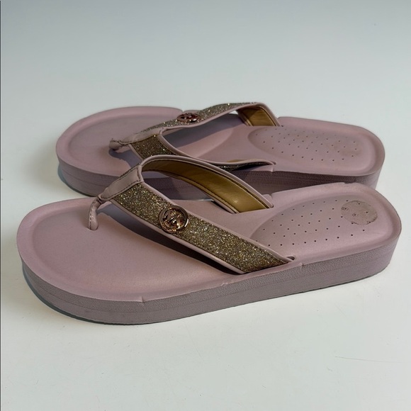 Michael Kors Pink and Gold Sandals Size 10 Women's - Picture 2 of 7